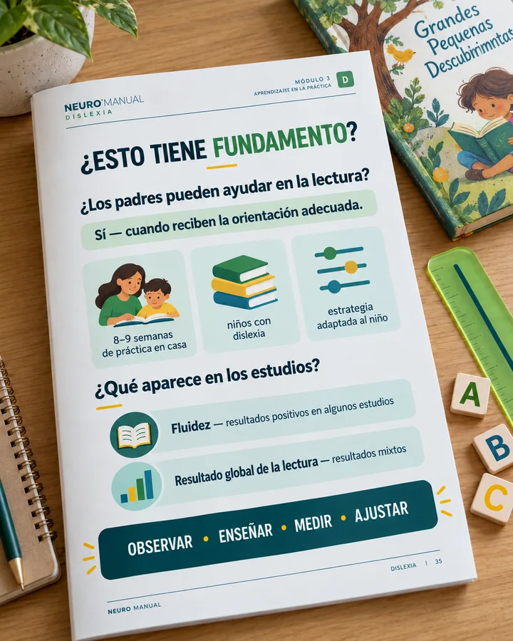 Página ¿Esto tiene fundamento? sobre cómo los padres pueden ayudar con la lectura