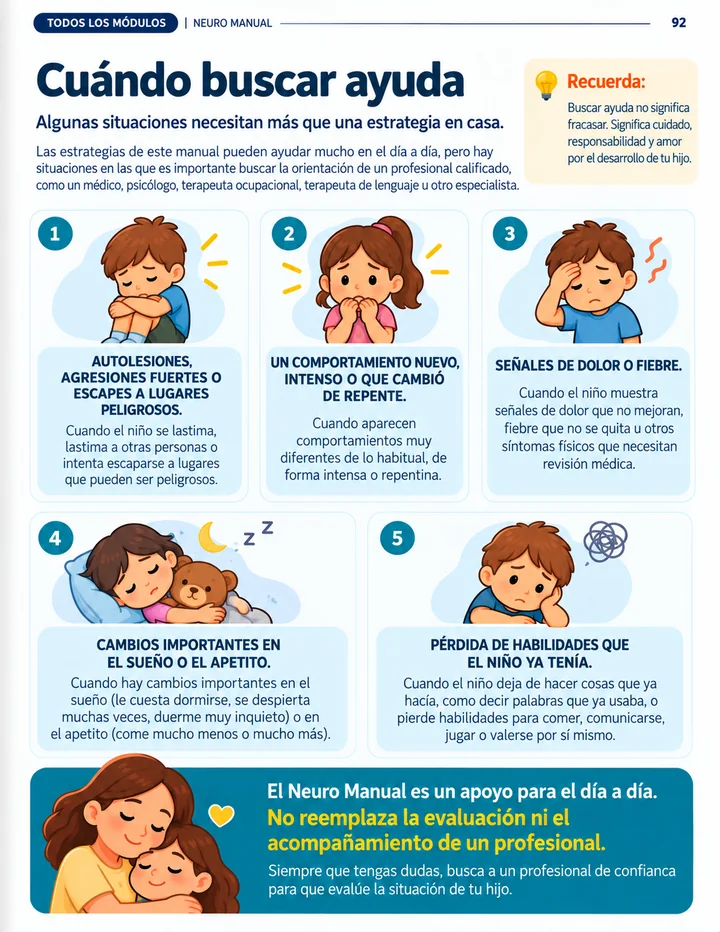 Página sobre cuándo buscar ayuda profesional